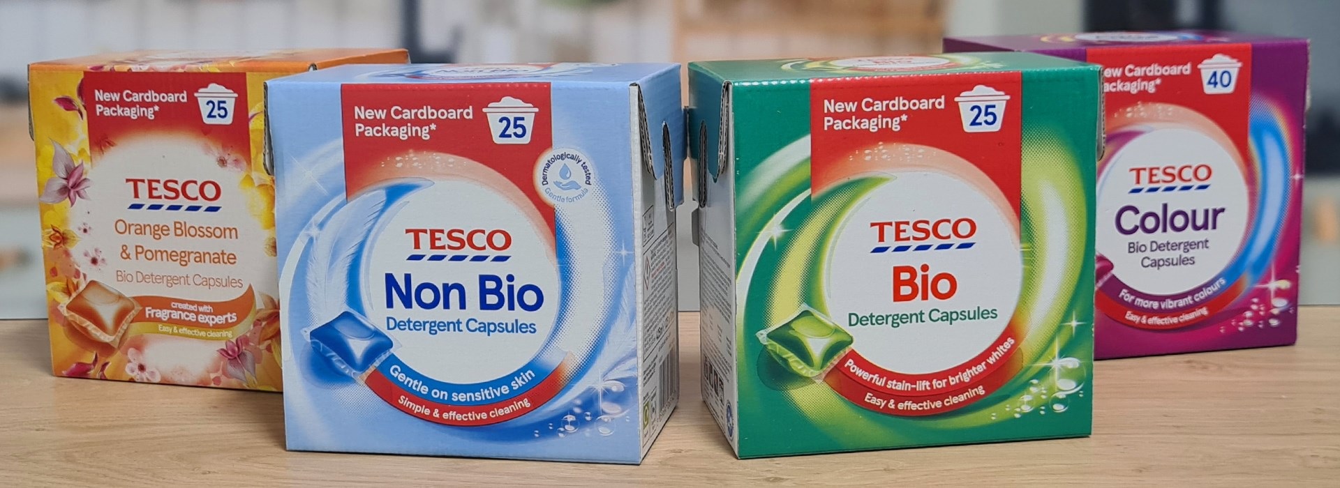 Tesco вводит в ассортимент картонные коробки для капсул со стиральным порошком