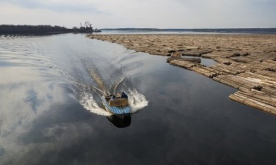 Ожидается, что Кондопожский ЦБК примет по воде более 380 тыс. м3 лесосырья