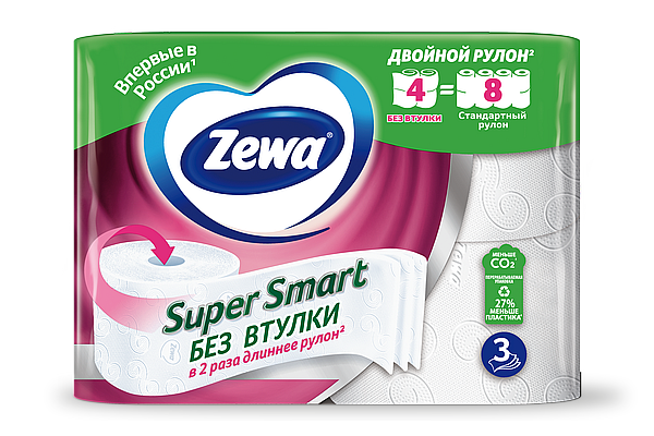 Компания Essity представила линейку бумажной продукции Zewa без втулки 