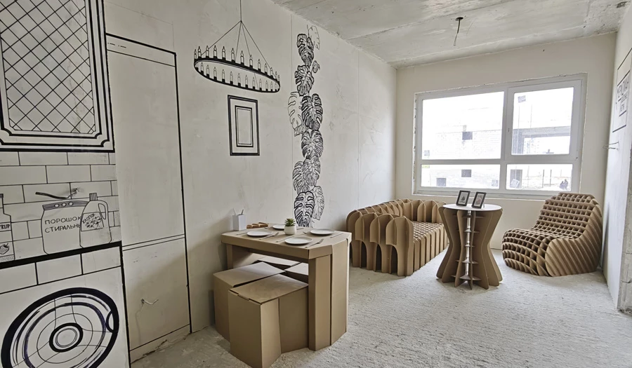 В Ростове начали делать мебель из гофрокартона