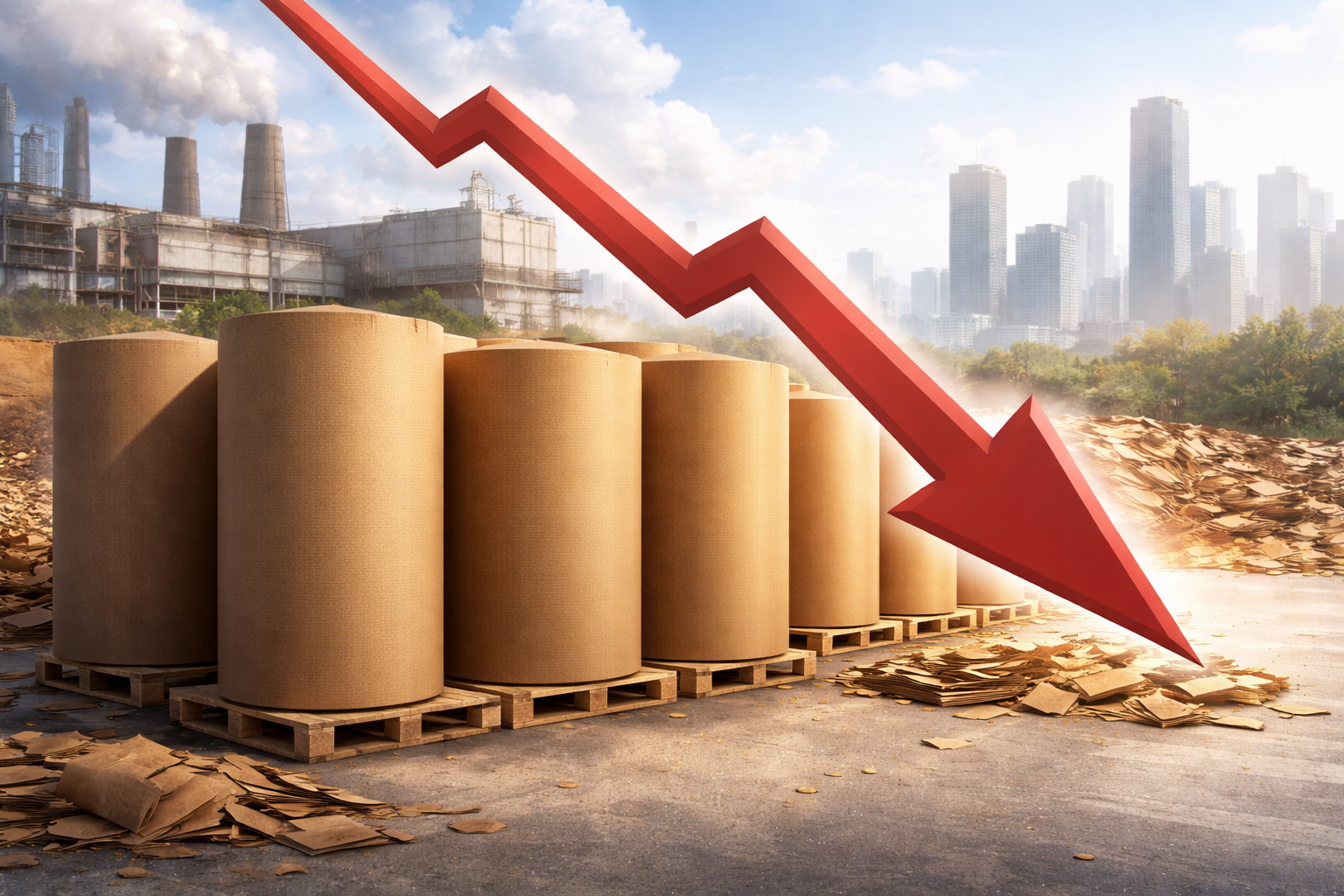 Китайский рынок тарных картонов демонстрирует понижающийся тренд