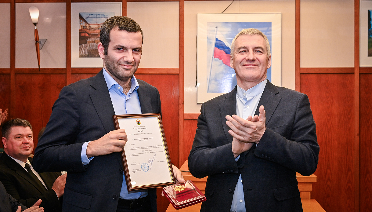 Коллектив Кондопожского ЦБК удостоен высшей награды Карелии