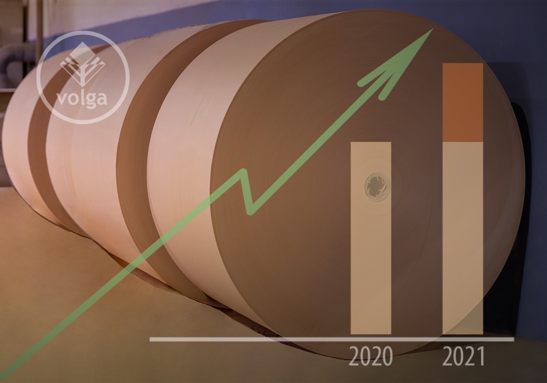 В 2021 г. АО «Волга» увеличило продажи бумаги на российском рынке на 40 %